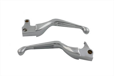 V-Twin 26-0782 - Chrome Slotted Hand Lever Set
