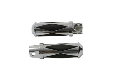 V-Twin 27-0554 - Diamond Style Footpeg Set Chrome