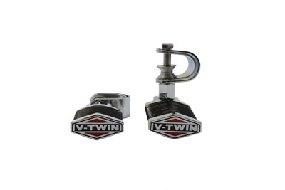 V-Twin 27-0896 - O-Ring Style Footpeg Set Flat Diamond Shape