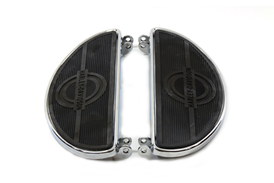 V-Twin 27-0900 - Driver Chrome Footboard Set with H-D Logo