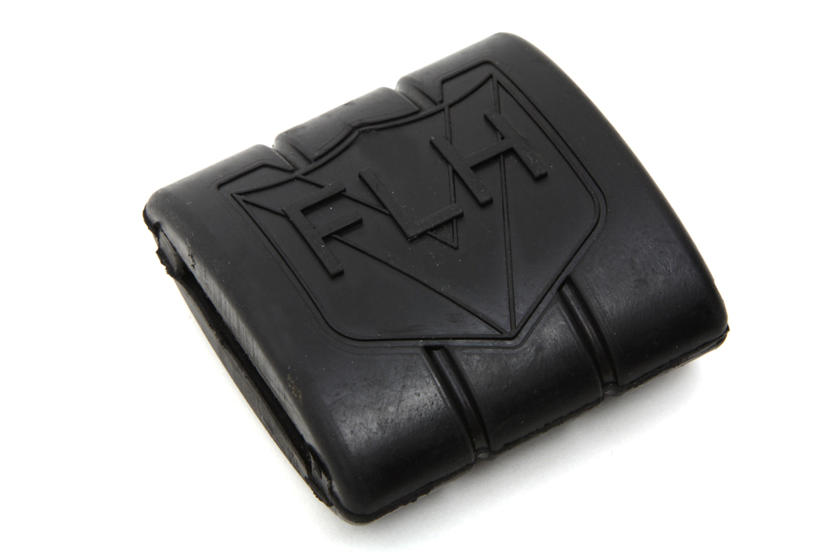 V-Twin 28-0457 - Black Rubber Brake Pedal Pad With FLH Logo