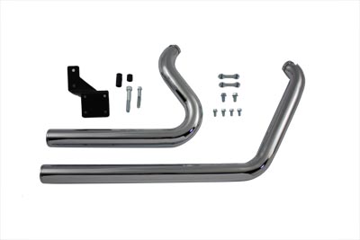 V-Twin 30-0517 - Drag Exhaust Pipe Set Short Stuff Style