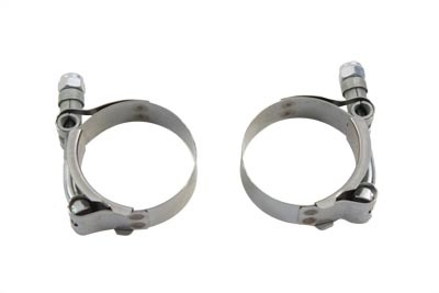 V-Twin 31-2110 - Exhaust Clamp Set Stainless Steel