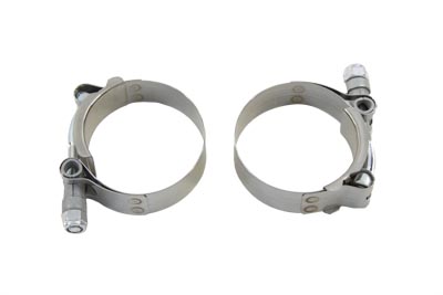 V-Twin 31-2111 - Stainless Steel Hex Nut Type Exhaust Clamp Set