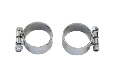 V-Twin 31-3942 - Exhaust Clamp Set Chrome Extra Wide