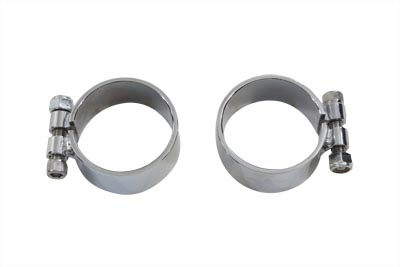 V-Twin 31-3960 - Chrome Wide Exhaust Clamp Set