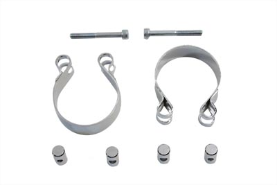 V-Twin 31-4039 - Chrome Allen Type Exhaust Clamp Set