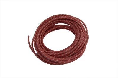 V-Twin 32-8095 - Red 25' Cloth Covered Wire