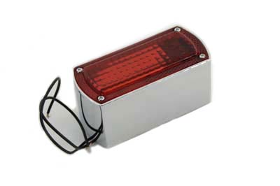 V-Twin 33-0310 - Chrome Die Cast Box Style Tail Lamp