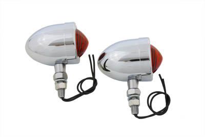 V-Twin 33-0425 - Chrome Red Marker Lamp Set