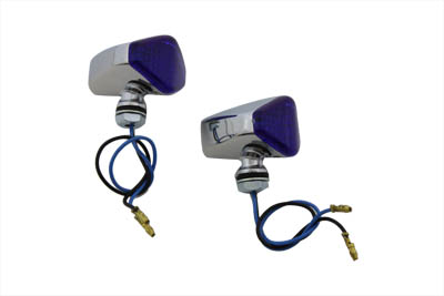 V-Twin 33-0448 - LED Diamond Blue Lens Marker Lamp Set