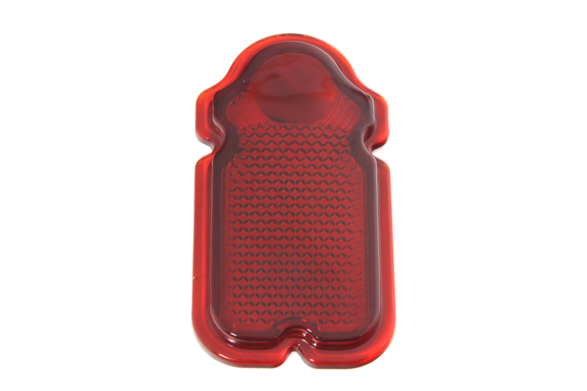 V-Twin 33-0502 - Red Glass Tombstone Tail Lamp Lens