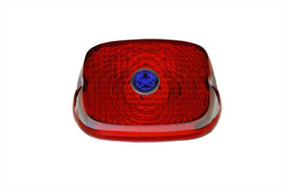 V-Twin 33-0507 - Tail Lamp Lens Red with Blue Dot
