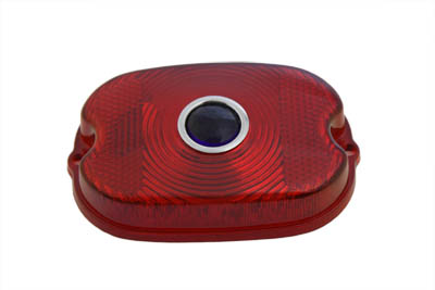 V-Twin 33-0519 - Tail Lamp Blue Dot Red Plastic Lens