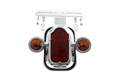 V-Twin 33-0597 - Chrome Tombstone Tail Lamp Assembly