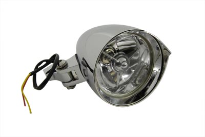 V-Twin 33-0659 - 4-1/2" Round Chrome Billet Headlamp