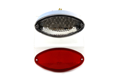V-Twin 33-0680 - Chrome Cateye Stepped Design Tail Lamp