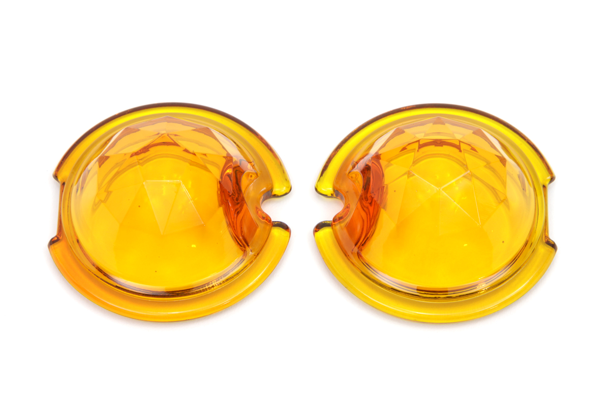 V-Twin 33-1139 - Tail Lamp Lens Set Faceted Amber