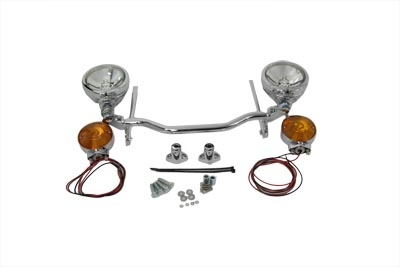 V-Twin 33-2205 - Chrome Spotlamp Kit with Turn Signals
