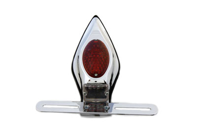 V-Twin 33-3037 - Chrome Tear Drop LED Tail Lamp Assembly with Re