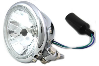V-Twin 33-4071 - 4-1/2" Round Headlamp Chrome