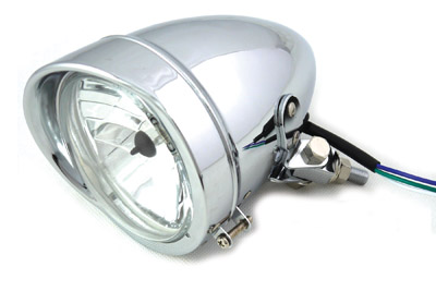 V-Twin 33-4074 - 4-1/2" Bullet Headlamp Chrome