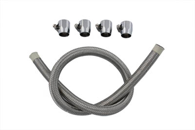 V-Twin 35-9170 - Braided Fuel Line Kit Stainless Steel