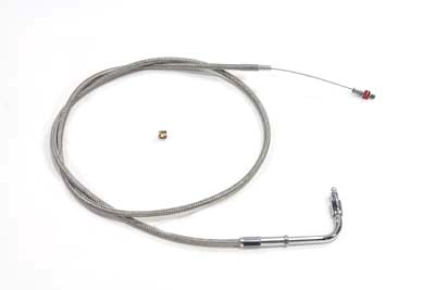 V-Twin 36-0737 - 39" Braided Stainless Steel Idle Cable