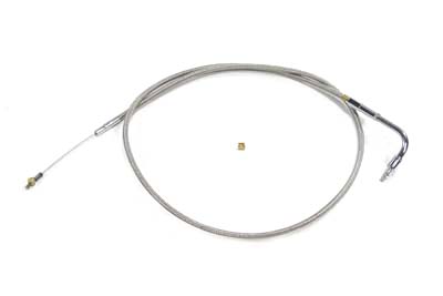 V-Twin 36-0745 - 33" Braided Stainless Steel Idle Cable