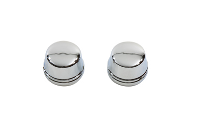 V-Twin 37-0380 - Chrome Front Axle Cap Cover Set Cap Style