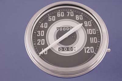 V-Twin 39-0299 - Speedometer with 2:1 Ratio and White Needle