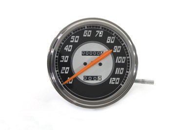 V-Twin 39-0300 - Speedometer with 2:1 Ratio and Orange Needle