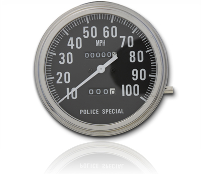 V-Twin 39-0303 - Police Special Speedometer with 1:1 Ratio