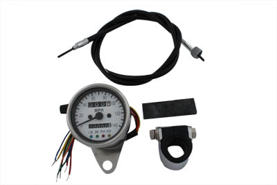 V-Twin 39-0550 - Mini 60mm Speedometer with 2:1 Ratio
