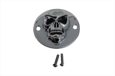 V-Twin 42-0081 - Skull Face Ignition System Cover Chrome