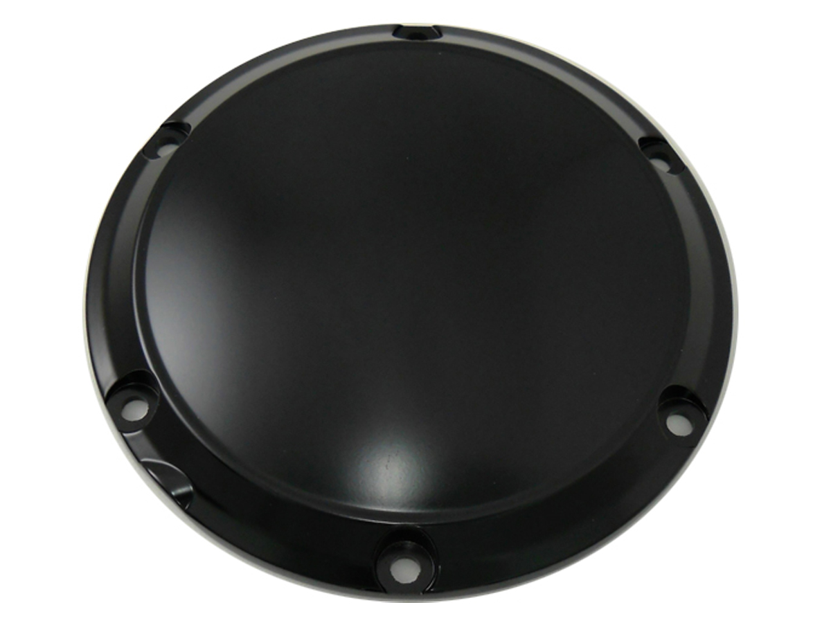 SMOOTH DERBY COVER, 6 HOLE, BLACK VTWIN 42-0193