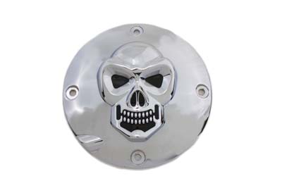 V-Twin 42-0678 - Skull Clutch Inspection Cover Chrome