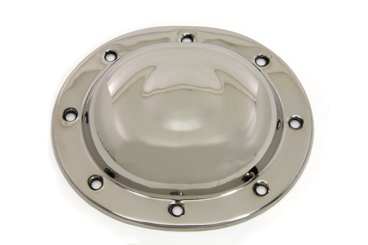 V-Twin 42-0875 - Replica Dimple Derby Cover Stainless Steel