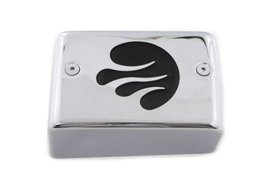 V-Twin 42-1109 - Chrome Ignition Module Cover with Flame