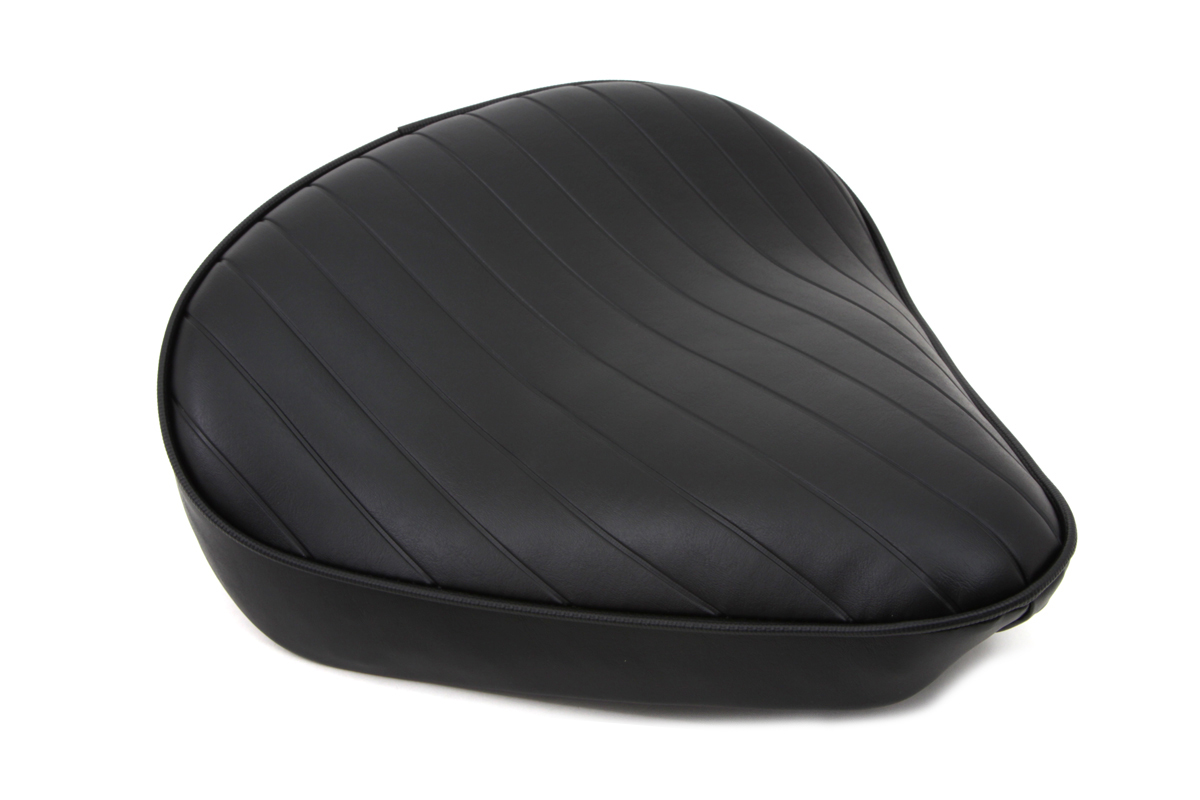 V-Twin 47-0058 - Black Tuck and Roll Solo Seat Large