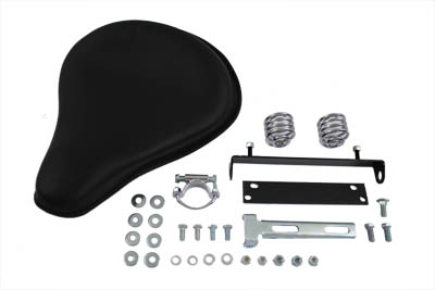 V-Twin 47-0131 - Black Leather Solo Seat Kit