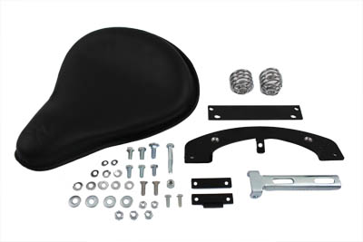 V-Twin 47-0132 - Black Leather Solo Seat Kit
