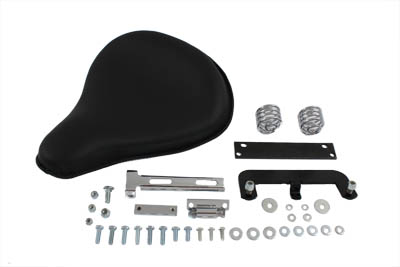 V-Twin 47-0133 - Black Leather Solo Seat Kit