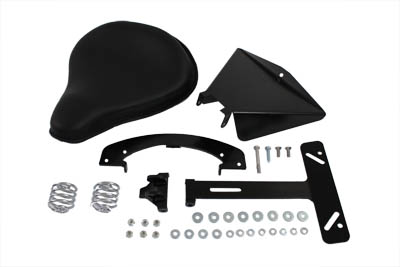 V-Twin 47-0134 - Black Leather Solo Seat Kit