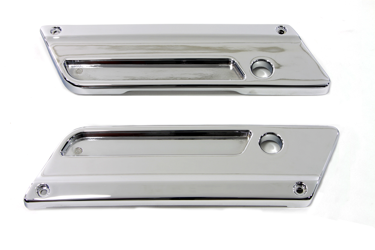 V-Twin 49-0883 - Chrome Saddlebag Latch Face Plate Set
